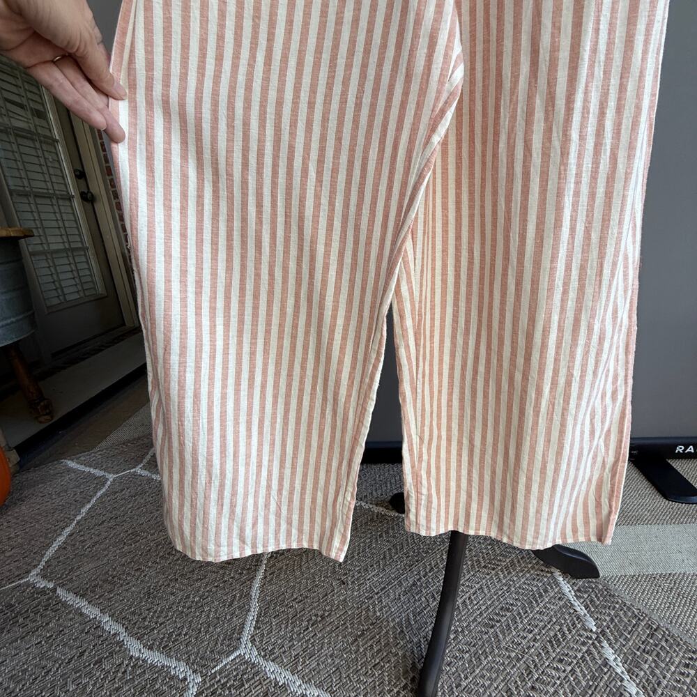 NWT O'Neill Sleeveless romper - jumpsuit cotton linen Beachy Striped size L - Picture 7 of 12